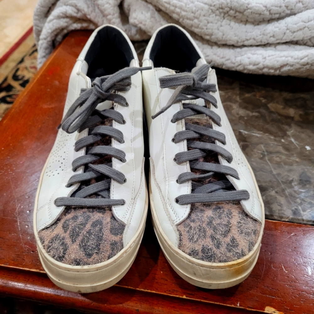 Project Sustainability Leopard Print Sneakers with Gray Laces